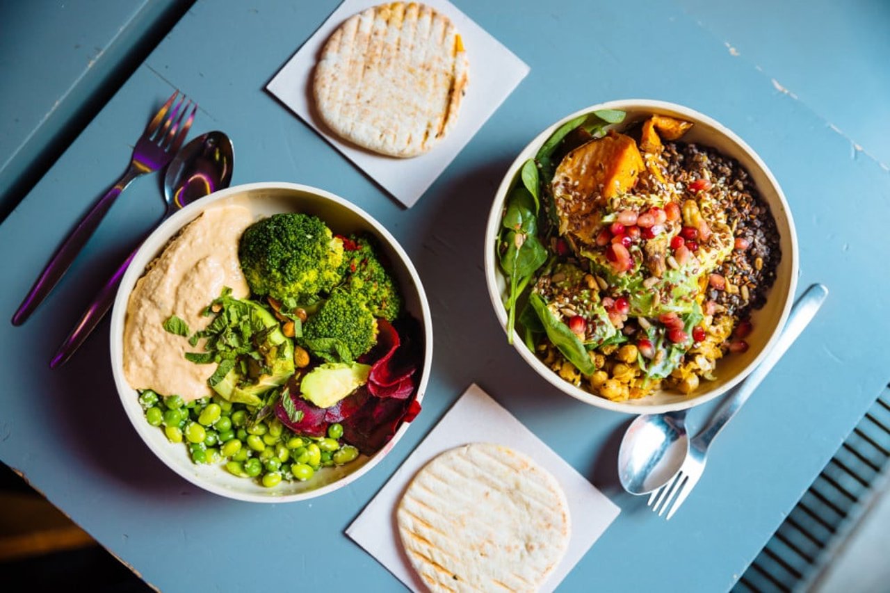 vegan food at restaurant