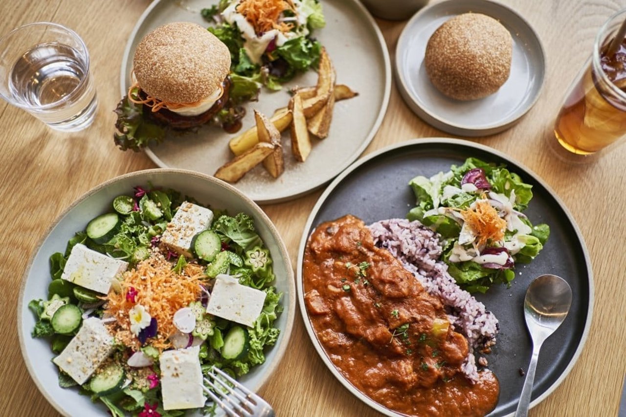 vegan food at a restaurant