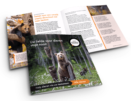 Afbeelding van de brochure over nalaten aan World Animal Protection
